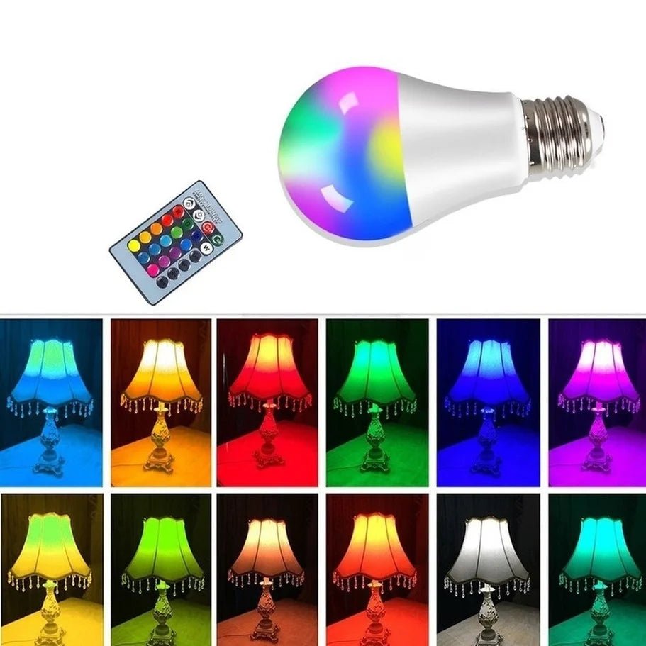 E27 LED RGB Lamp Spotlight Bulb AC 85 - 265V Bombillas LED 4W 10W 15W IR Remote Control Led Bulb Smart Led RGBW Lamp Home Decor - EdifyTech