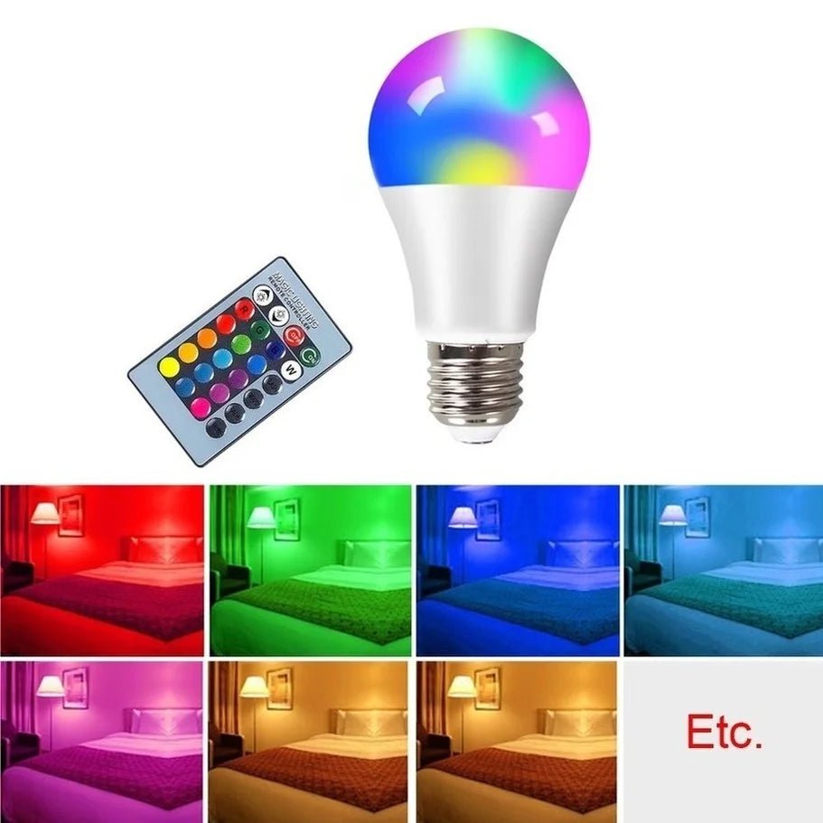 E27 LED RGB Lamp Spotlight Bulb AC 85 - 265V Bombillas LED 4W 10W 15W IR Remote Control Led Bulb Smart Led RGBW Lamp Home Decor - EdifyTech