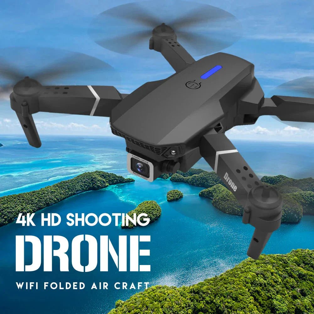 E88 Pro Foldable Quadcopter Drone - WIFI FPV, HD 4K Camera, Altitude Hold - EdifyTech