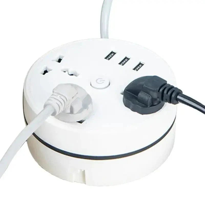 EU Plug AC Outlet Smart Home Power Strip – Multipurpose Electrical Extension Cord with USB Ports & Fast Charging - EdifyTech