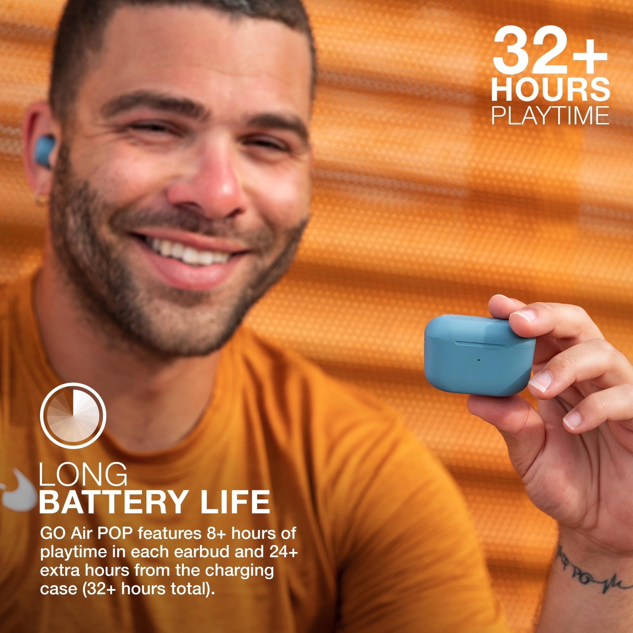 Go Air Pop Bluetooth Earbuds, True Wireless with Charging Case - EdifyTech