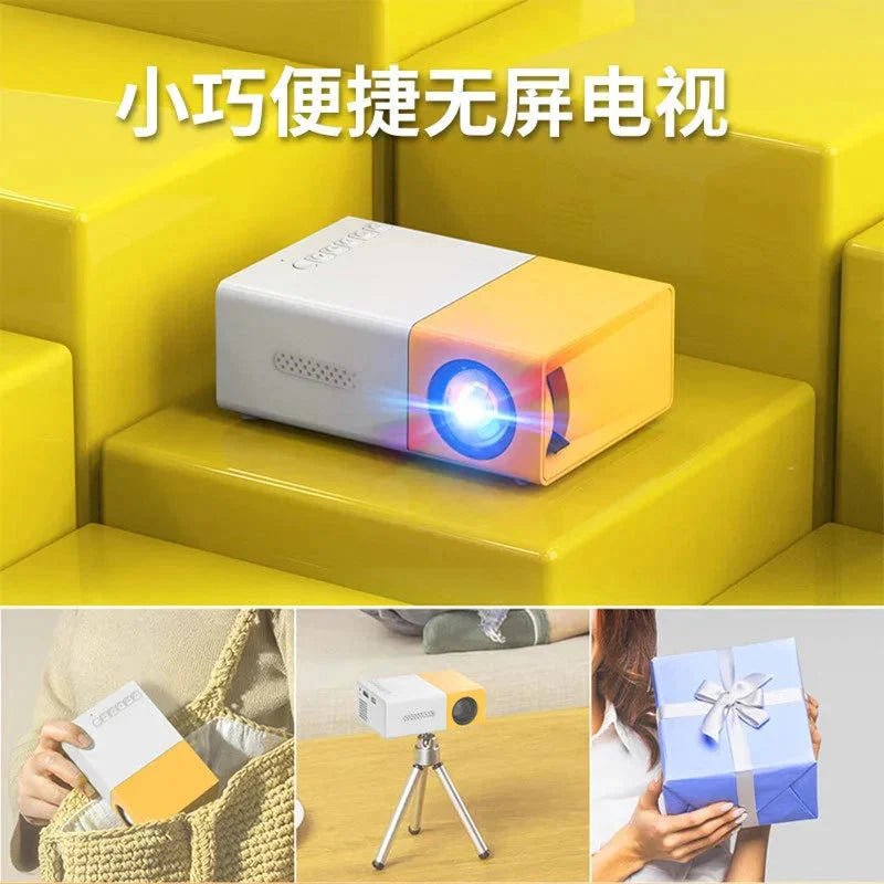Mini Projector – 1080P Full HD Support, Portable LED Projector, 4K Video Playback, Multiple Connectivity Options - EdifyTech