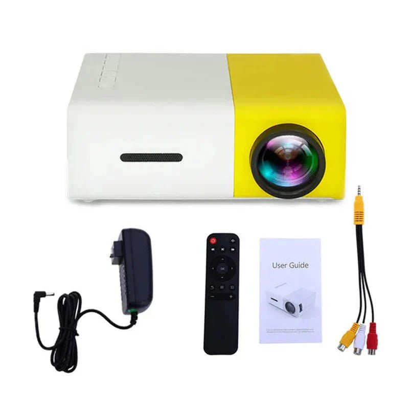 Mini Projector – 1080P Full HD Support, Portable LED Projector, 4K Video Playback, Multiple Connectivity Options - EdifyTech