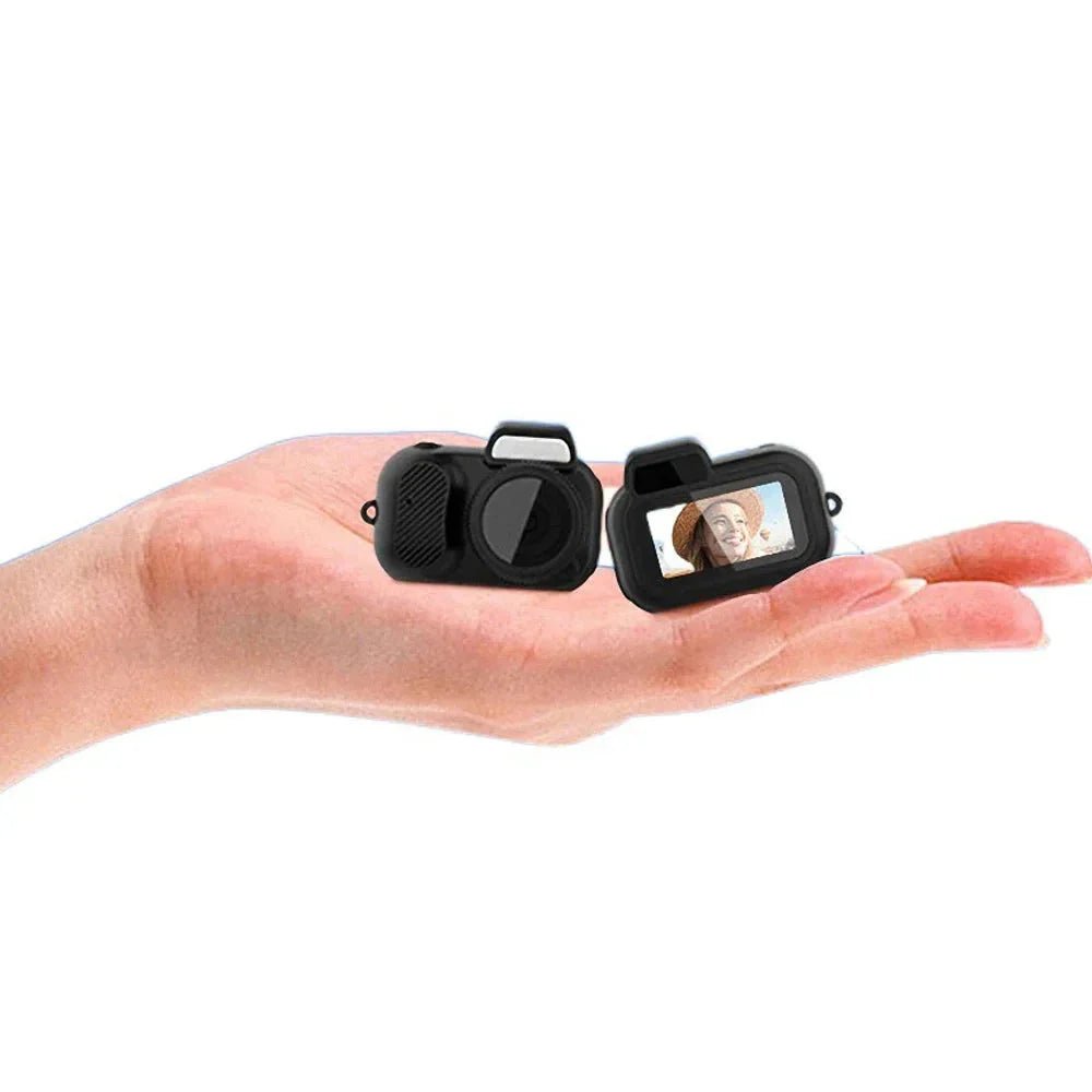 Mini Slr - Shaped 1080P Pocket DV Camera – Portable Body Cam, Action Camera with Display Screen, Loop Recording, & Filters - EdifyTech