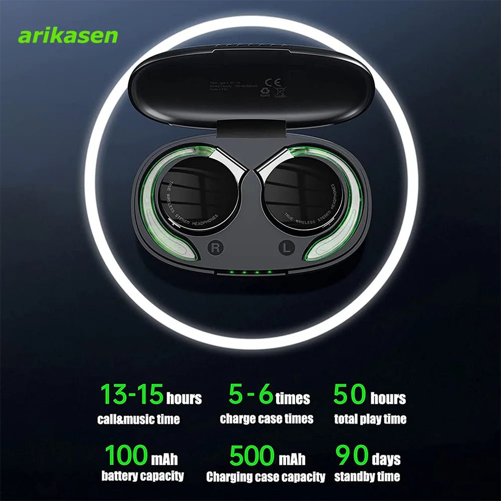 Open Ear Headphones TWS Noise Cancelling Headphones Bluetooth Earpiece Bluetooth Headset Runnning Headphones Workout Headphones - EdifyTech