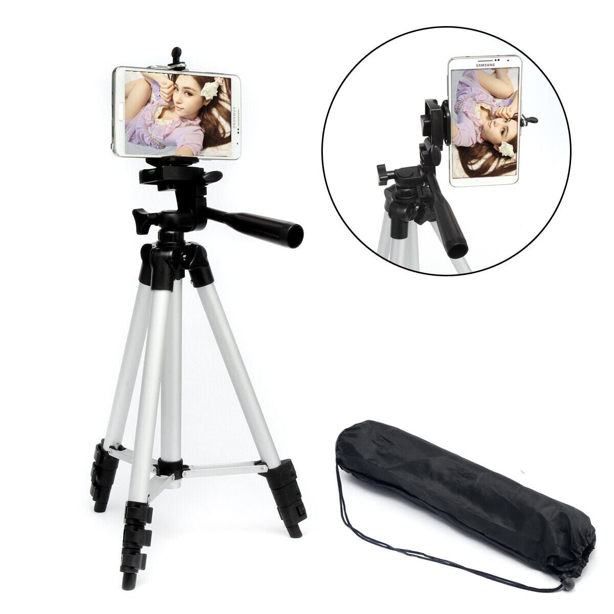Professional Camera Tripod Stand Holder Mount for Cell Phone, Portable Tripod, Mobile Phone Live Stream Holder, Camera Tripod - EdifyTech