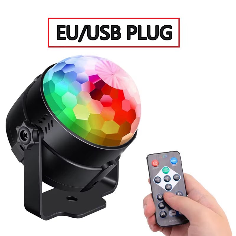 RGB Strobe Stage Night Light for Home KTV Party Club Bar Dance Christmas Gift Lighting Effect Sound - Activated Disco Ball Lamp - EdifyTech