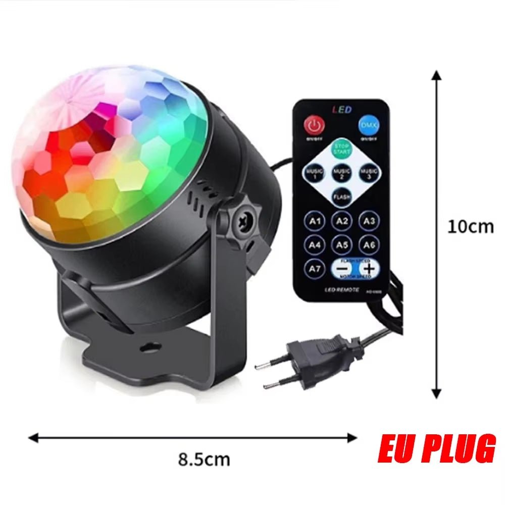 RGB Strobe Stage Night Light for Home KTV Party Club Bar Dance Christmas Gift Lighting Effect Sound - Activated Disco Ball Lamp - EdifyTech