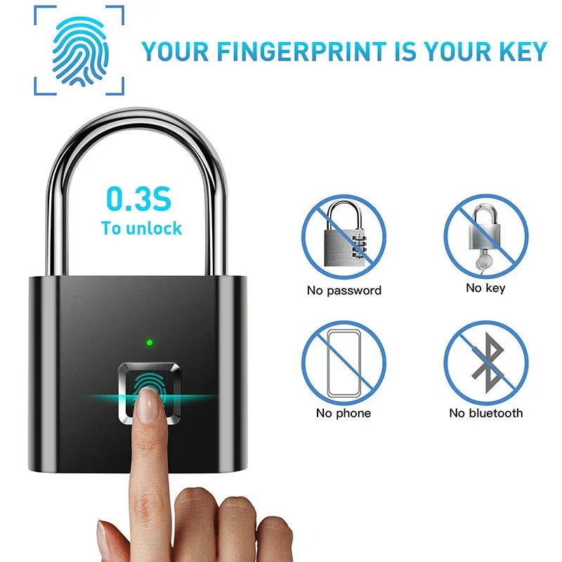 Smart Fingerprint Padlock - EdifyTech