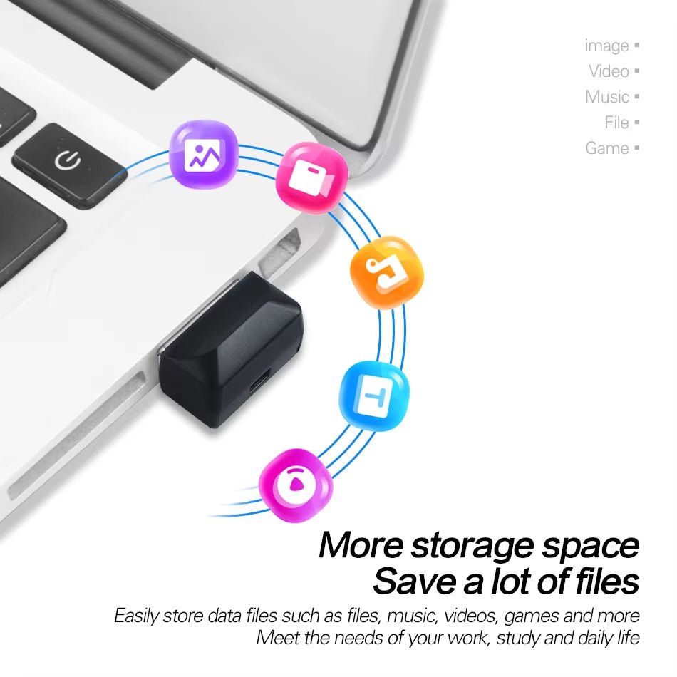 Super Mini USB Flash Drive Waterproof Pendrive 64GB 32GB 16GB 8GB 4GB Real Capacity USB 2.0 Memory Stick Thumbdrive - EdifyTech