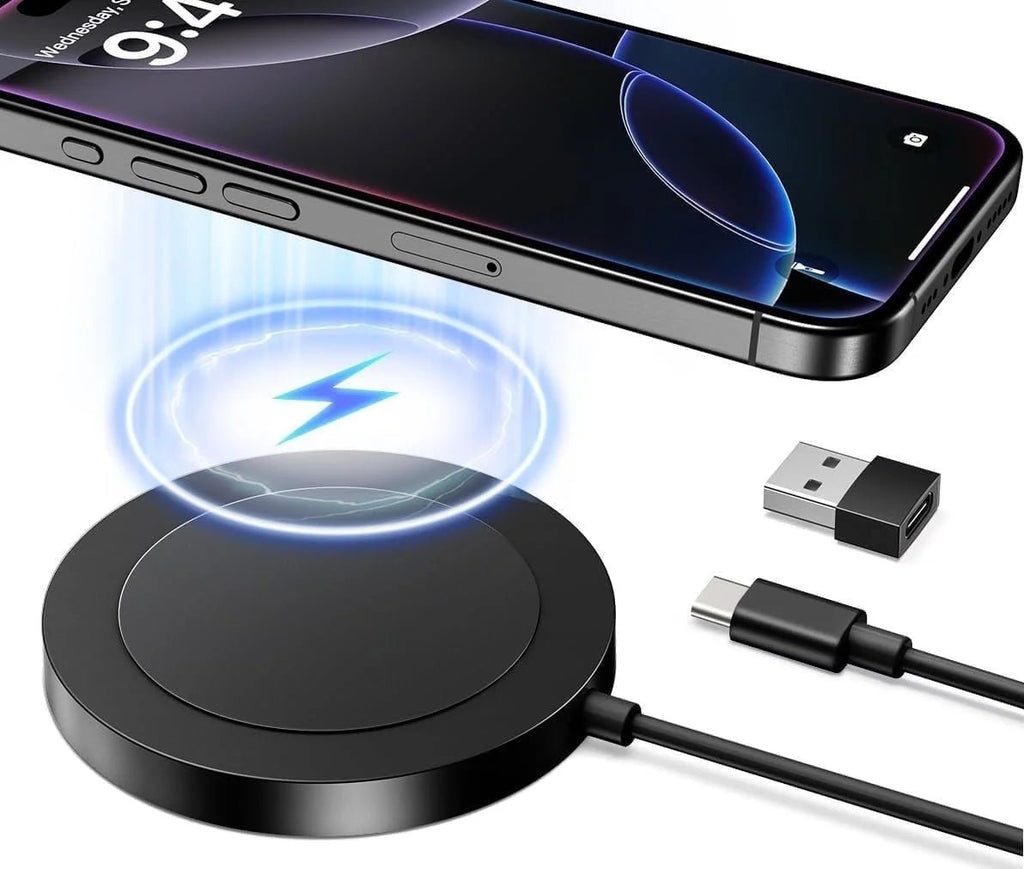Wireless Charger - Charging Pad Compatible for Iphone 16/16 Pro/16 Plus/16 Pro Max/ 15/15 Pro/15 Plus/15 Pro Max/14/13/12/11 & Airpods 3/2/Pro - EdifyTech