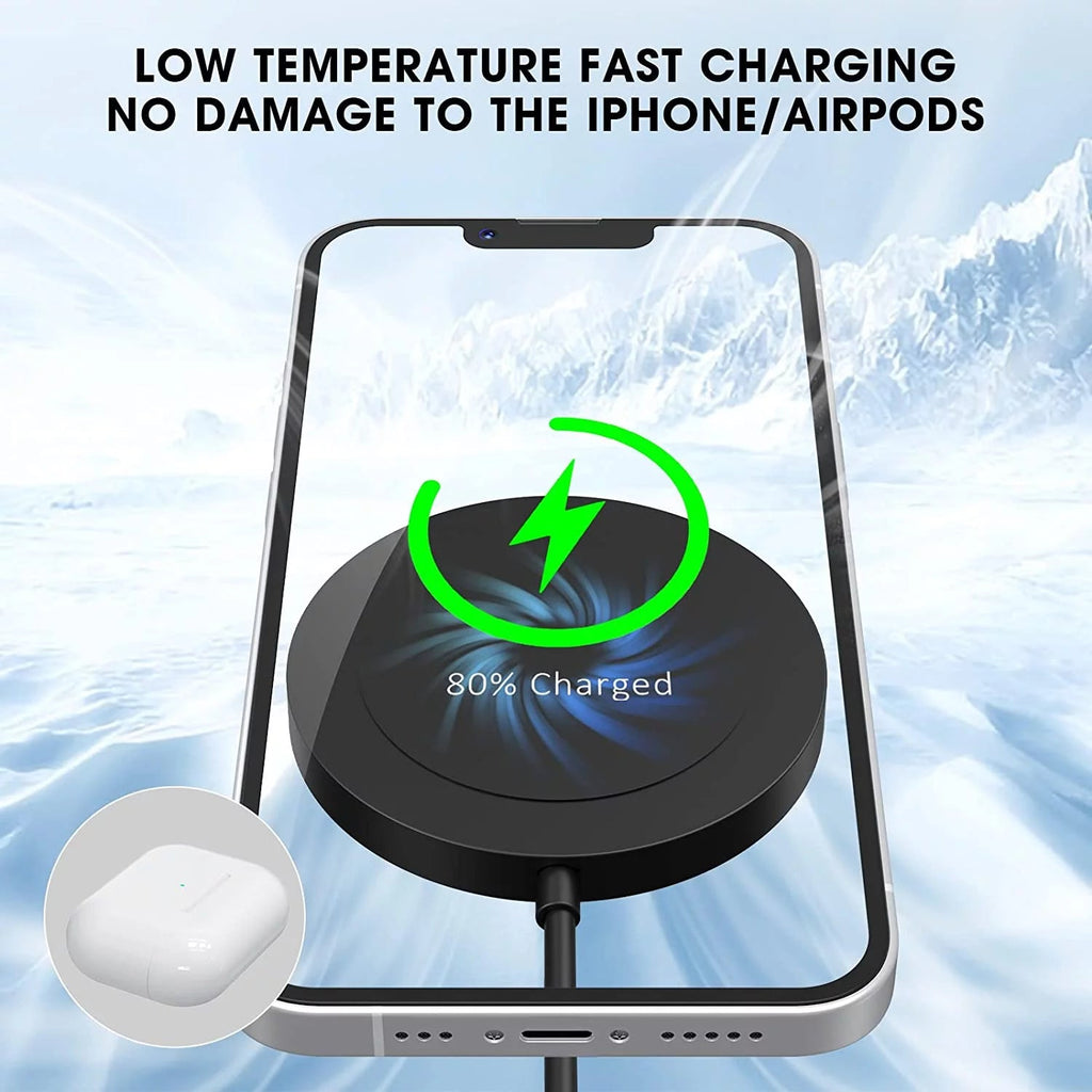 Wireless Charger - Charging Pad Compatible for Iphone 16/16 Pro/16 Plus/16 Pro Max/ 15/15 Pro/15 Plus/15 Pro Max/14/13/12/11 & Airpods 3/2/Pro - EdifyTech