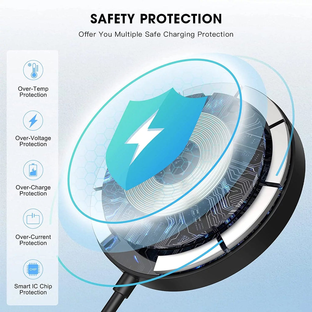 Wireless Charger - Charging Pad Compatible for Iphone 16/16 Pro/16 Plus/16 Pro Max/ 15/15 Pro/15 Plus/15 Pro Max/14/13/12/11 & Airpods 3/2/Pro - EdifyTech